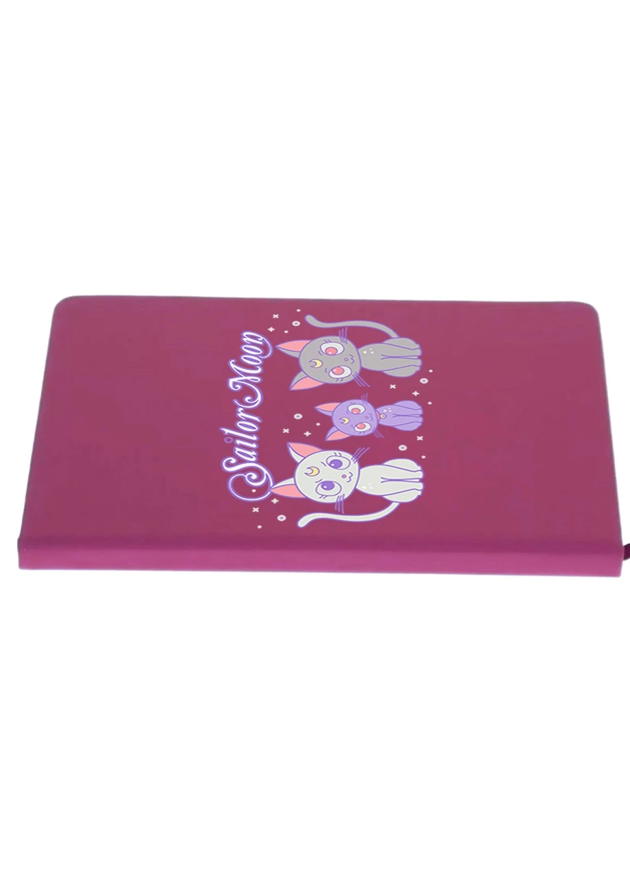 Блокнот А5 Луна Кошки Сейлор Мун (anime Sailor Moon Cats) Малиновый (92228-2920-FU) MobiPrint (257324375)