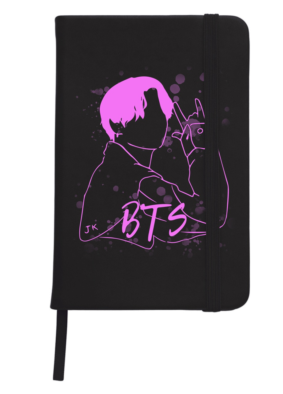 Блокнот А5 Чон Джонгук БТС (Jungkook BTS) Чорний (92228-3277-BK) MobiPrint (257325565)
