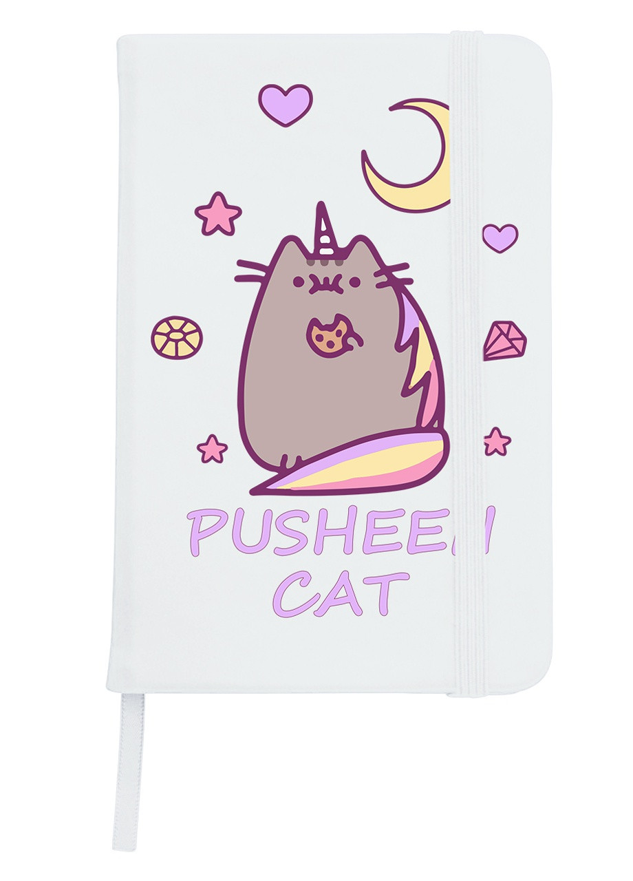 Блокнот А5 Кіт Пушин (Pusheen Cat) Білий (92228-3349-WT) MobiPrint (257322561)