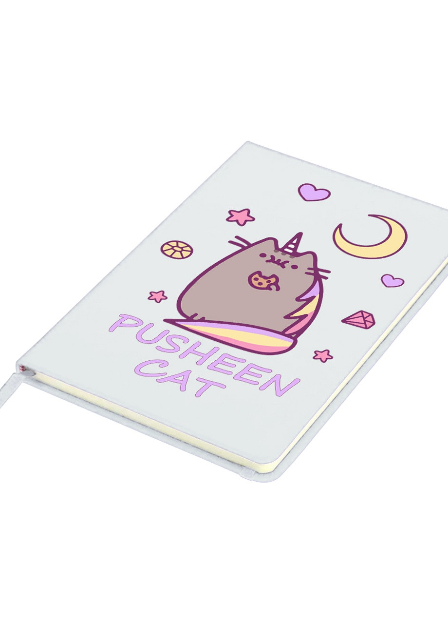 Блокнот А5 Кіт Пушин (Pusheen Cat) Білий (92228-3349-WT) MobiPrint (257322561)
