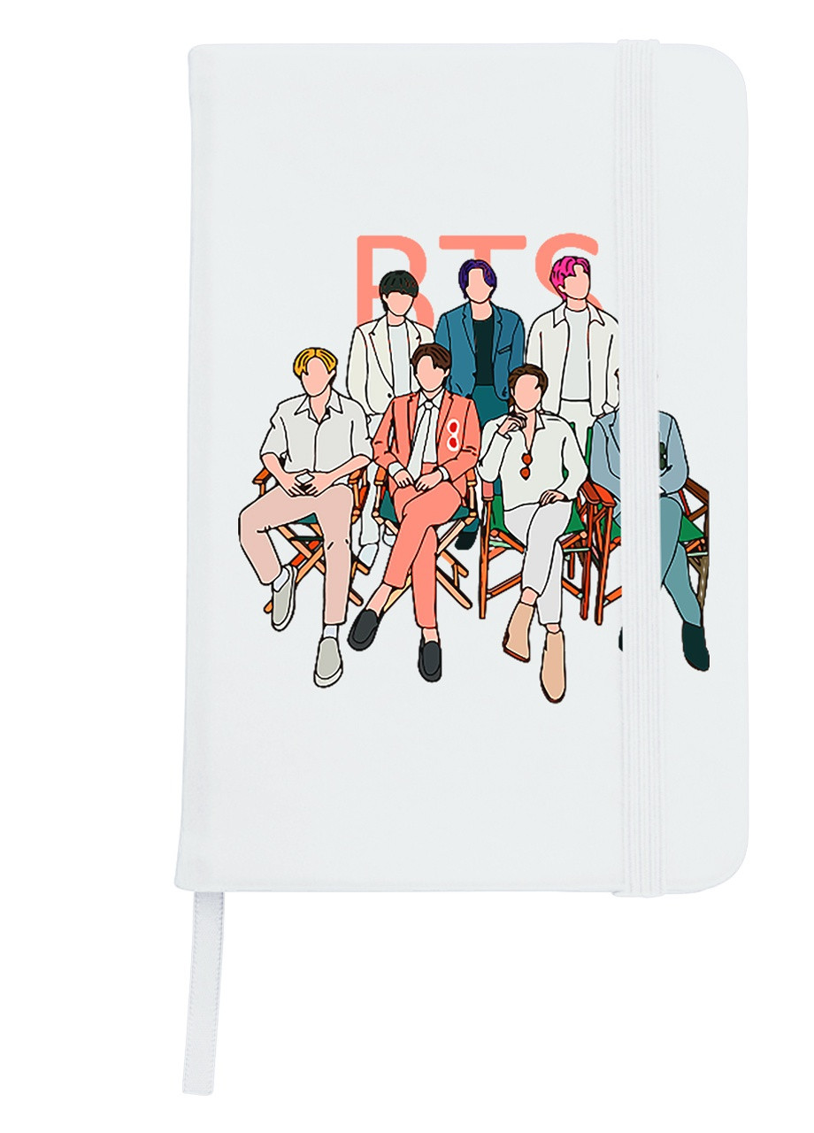 Блокнот А5 БТС (BTS) Білий (92228-3264-WT) MobiPrint (257324706)