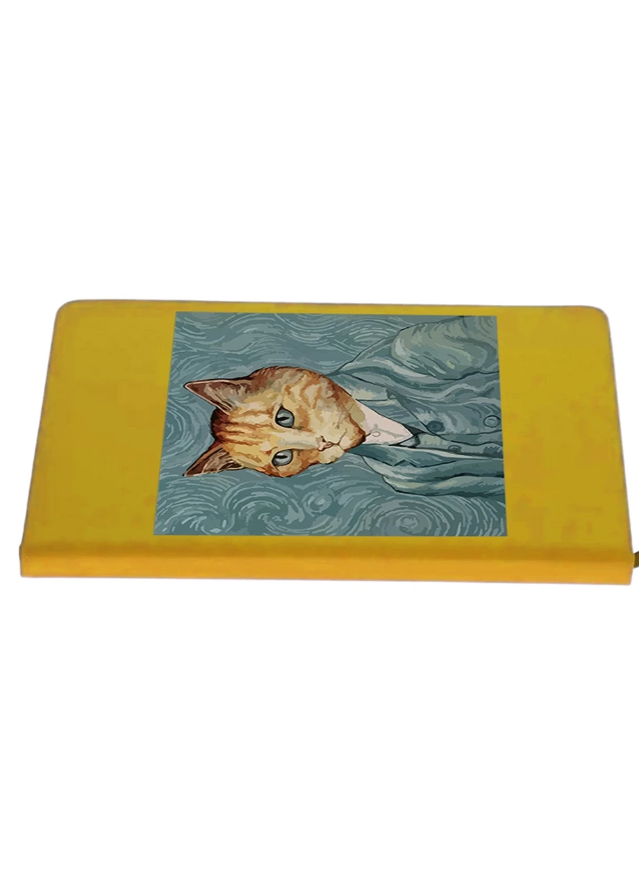 Блокнот А5 Кот Винсент Ван Гог (Vincent van Gogh Cat) Желтый (92228-2959-SY) MobiPrint (257323636)
