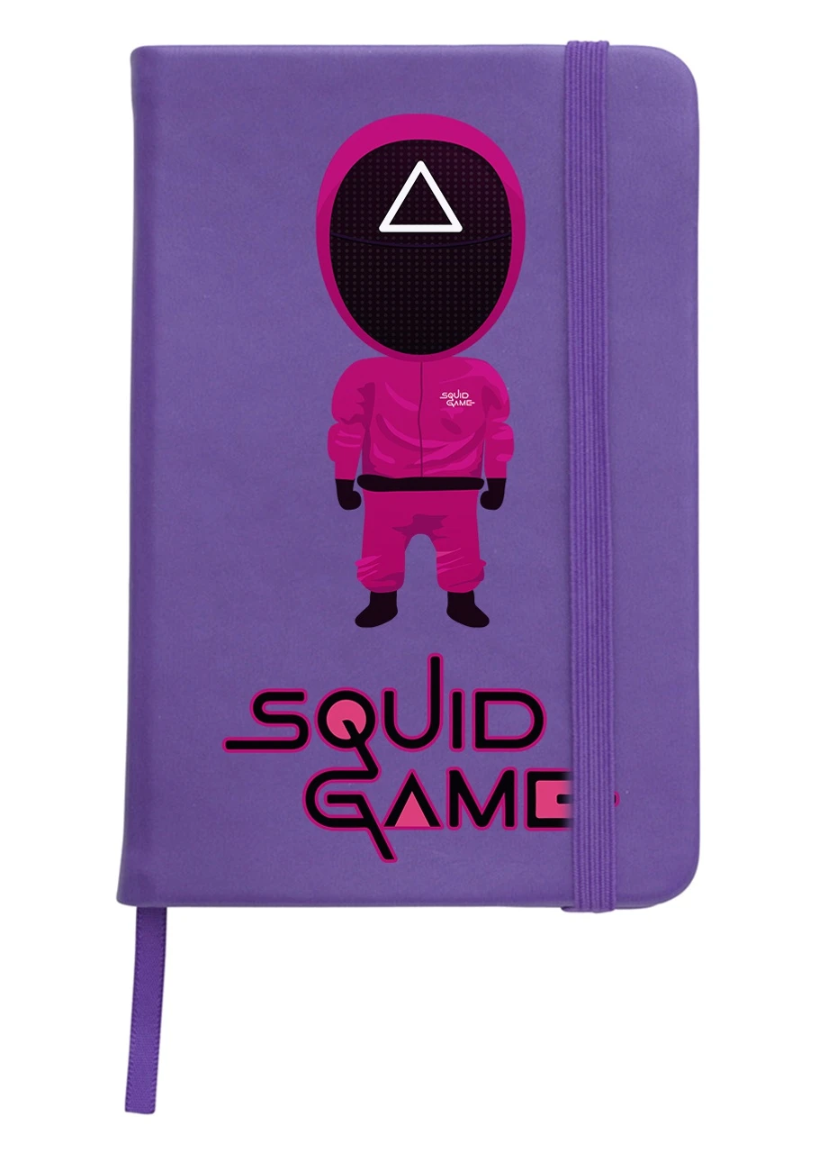 Блокнот А5 Треугольник Солдат Игра в кальмара (Squid Game) Фиолетовый (92228-3359-PU) MobiPrint (257323570)