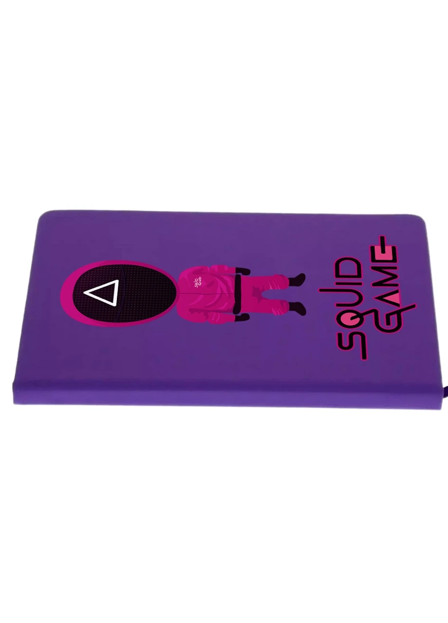 Блокнот А5 Треугольник Солдат Игра в кальмара (Squid Game) Фиолетовый (92228-3359-PU) MobiPrint (257323570)