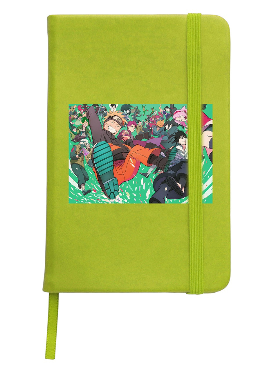 Блокнот А5 Наруто (Naruto) Салатовий (92228-3091-LM) MobiPrint (257327232)