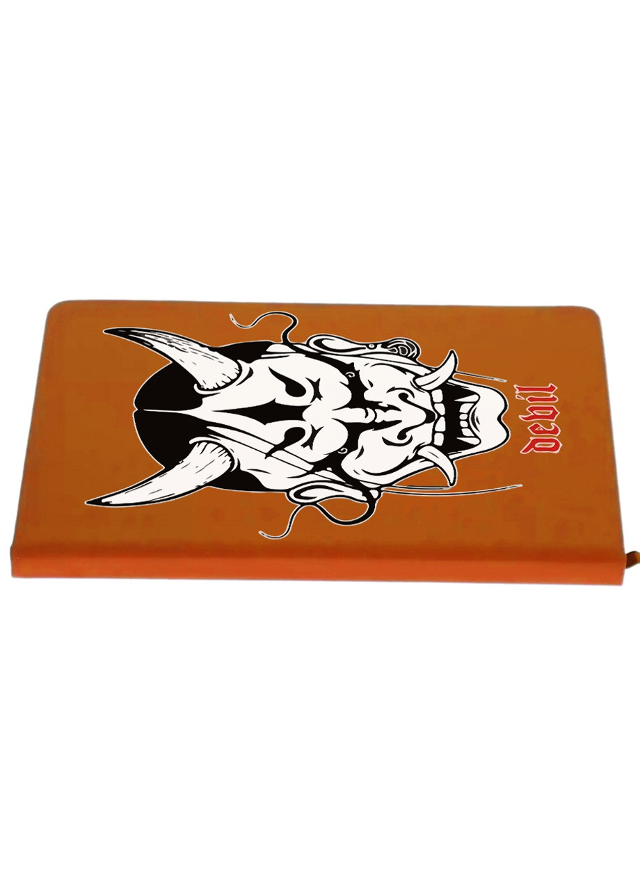 Блокнот А5 Японская маска демона (Japanese demon mask) Оранжевый (92228-3328-OG) MobiPrint (257327986)