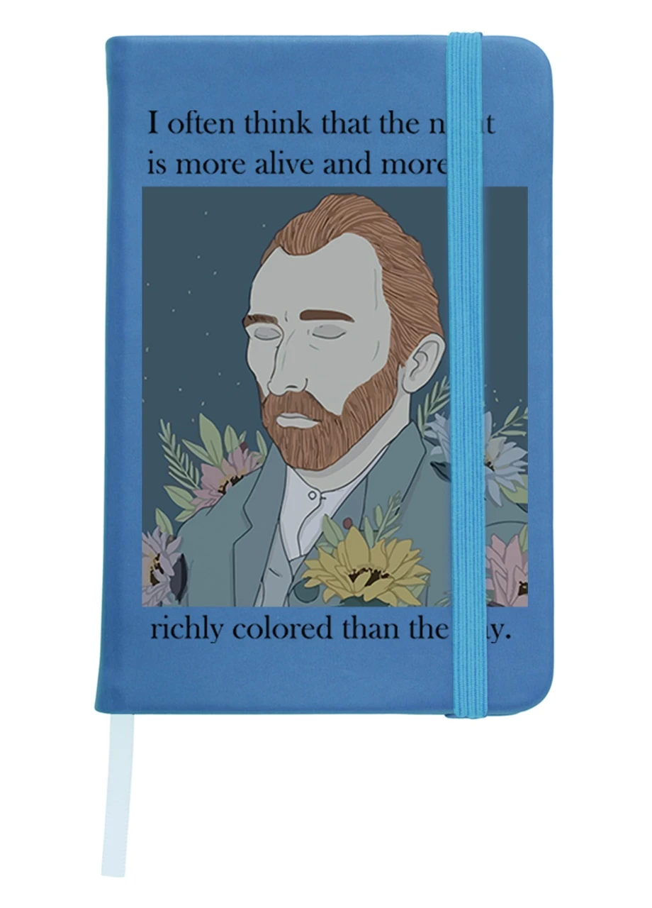 Блокнот А5 Винсент Ван Гог (Vincent van Gogh) Светло-голубой (92228-2962-SK) MobiPrint (257323002)