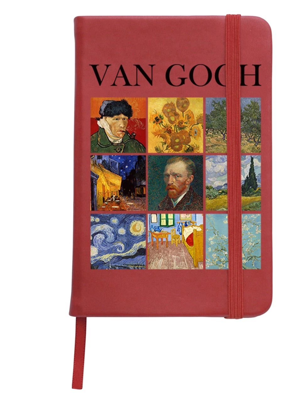 Блокнот А5 Вінсент Ван Гог Картини (Vincent van Gogh) Червоний (92228-2960-RD) MobiPrint (257321860)
