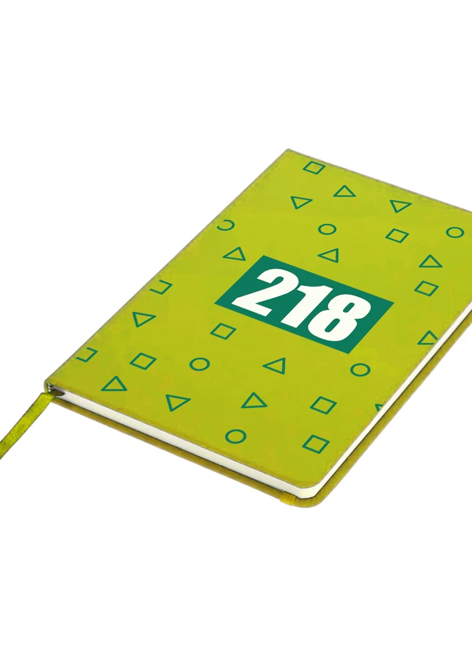 Блокнот А5 Номер 218 Парк Гра в кальмара (Squid Game) Салатовий (92228-3354-LM) MobiPrint (257321628)