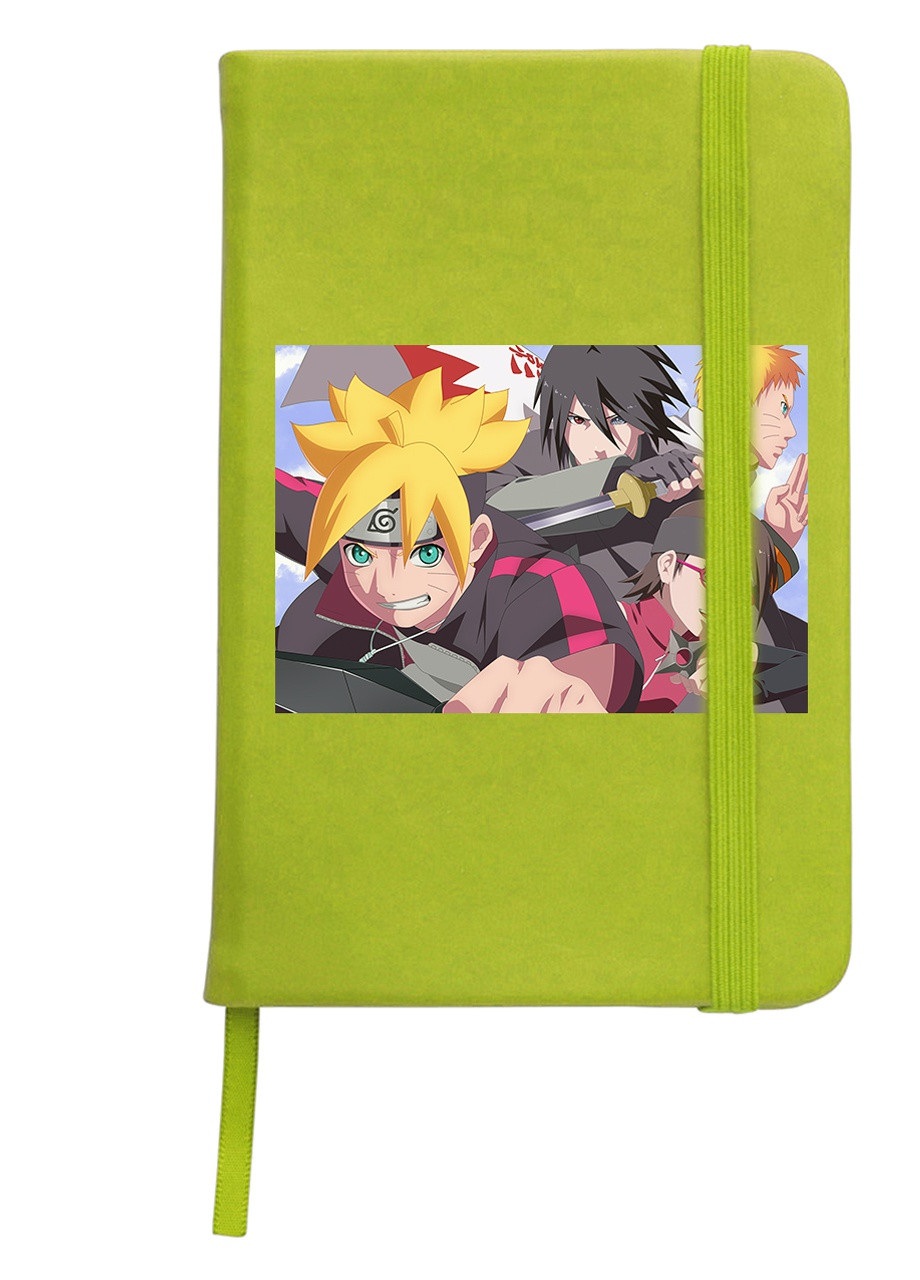 Блокнот А5 Наруто (Naruto) Салатовий (92228-3106-LM) MobiPrint (257321444)