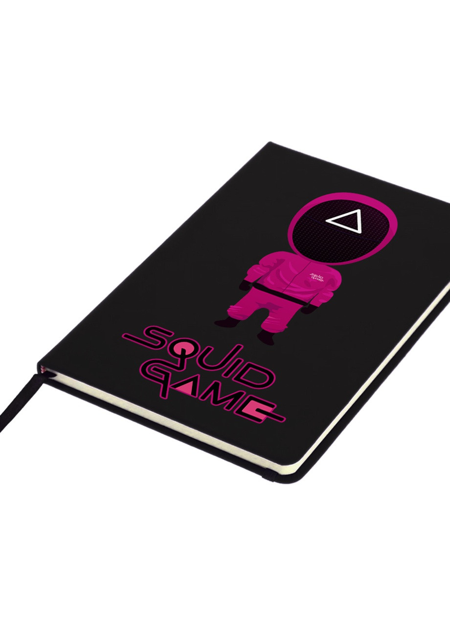 Блокнот А5 Трикутник Солдат Гра в кальмара (Squid Game) Чорний (92228-3359-BK) MobiPrint (257322089)