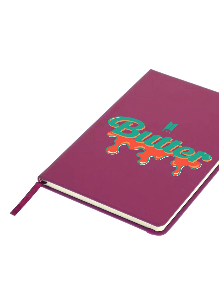 Блокнот А5 Butter БТС (BTS) Малиновий (92228-3267-FU) MobiPrint (257328147)