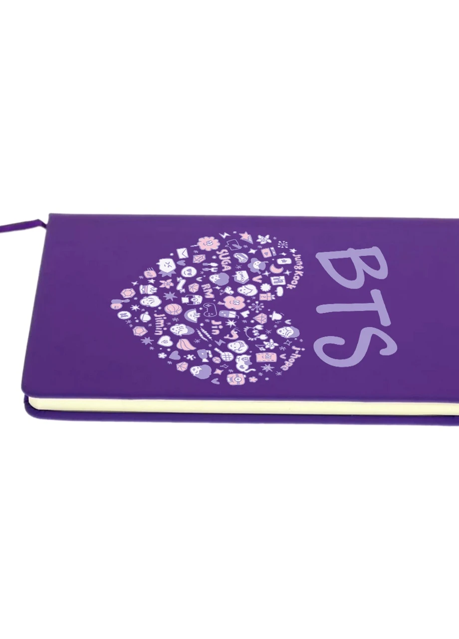 Блокнот А5 БТС (BTS) Фіолетовий (92228-3268-PU) MobiPrint (257322658)