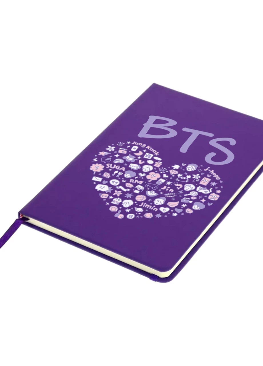 Блокнот А5 БТС (BTS) Фіолетовий (92228-3268-PU) MobiPrint (257322658)