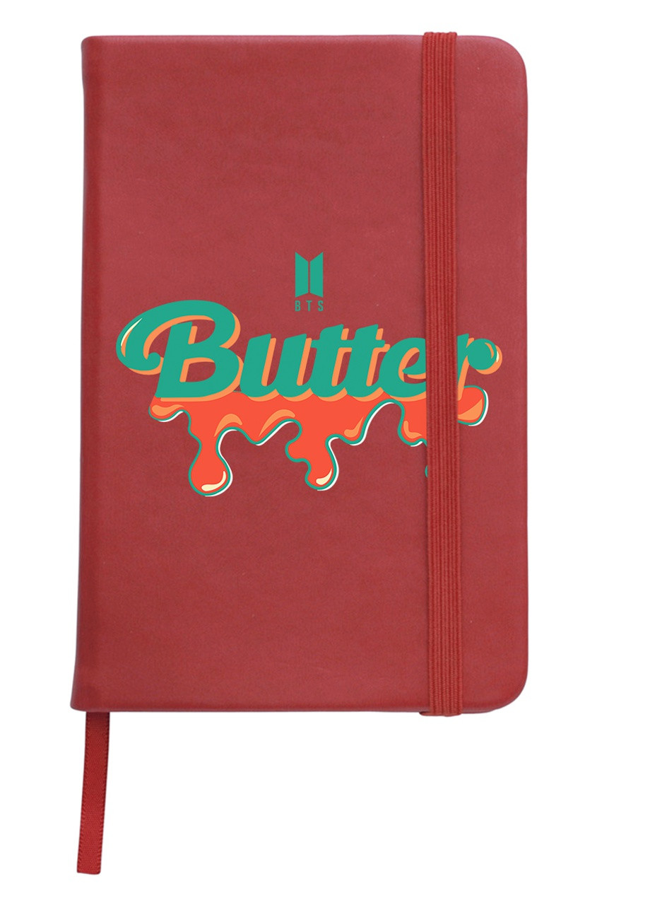 Блокнот А5 Butter БТС (BTS) Червоний (92228-3267-RD) MobiPrint (257325309)
