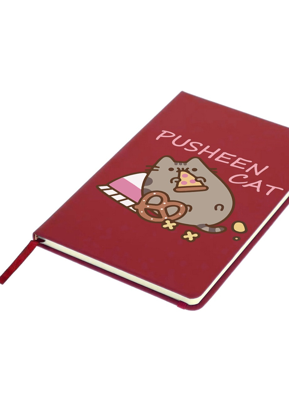 Блокнот А5 Кіт Пушин (Pusheen Cat) Червоний (92228-3347-RD) MobiPrint (257326131)