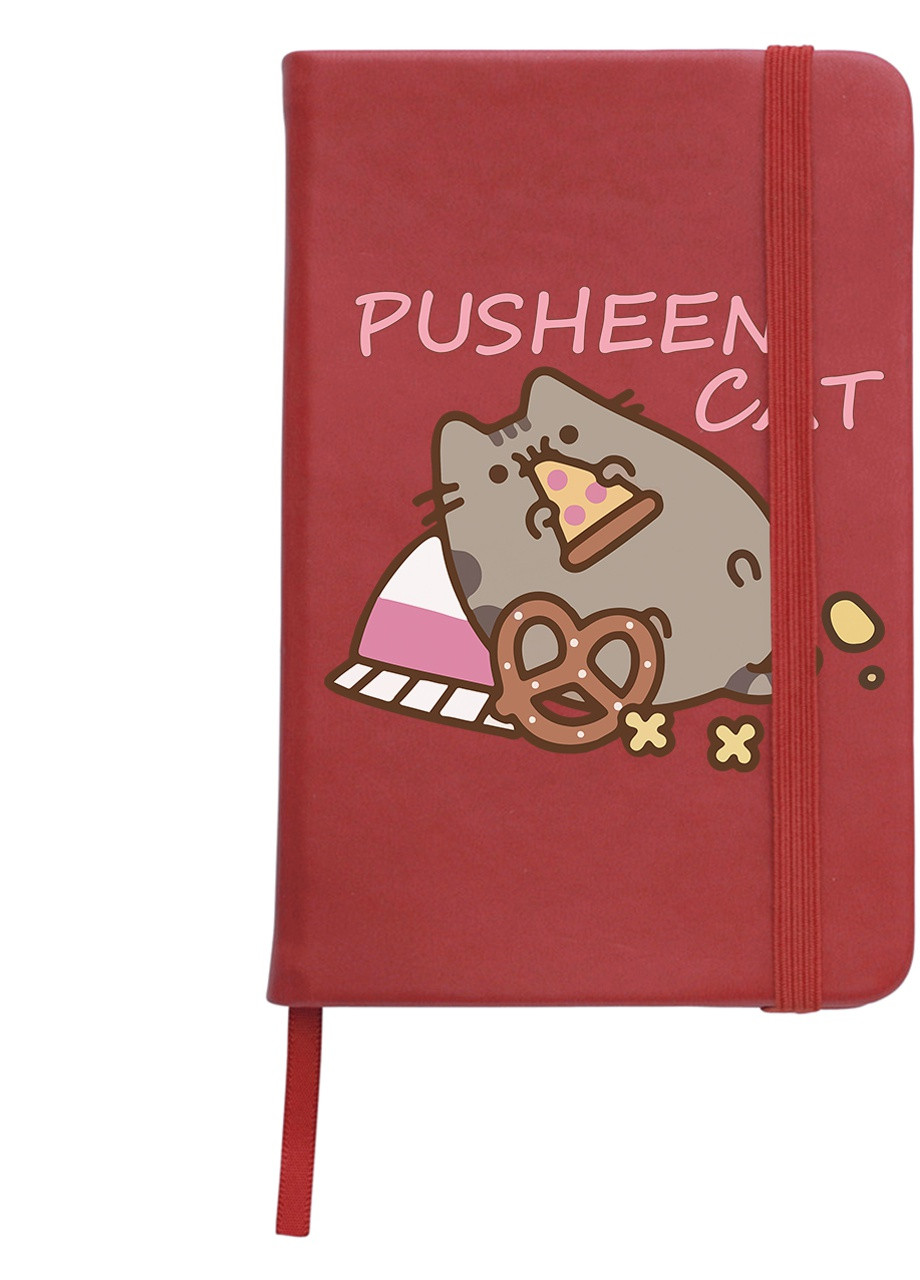 Блокнот А5 Кіт Пушин (Pusheen Cat) Червоний (92228-3347-RD) MobiPrint (257326131)