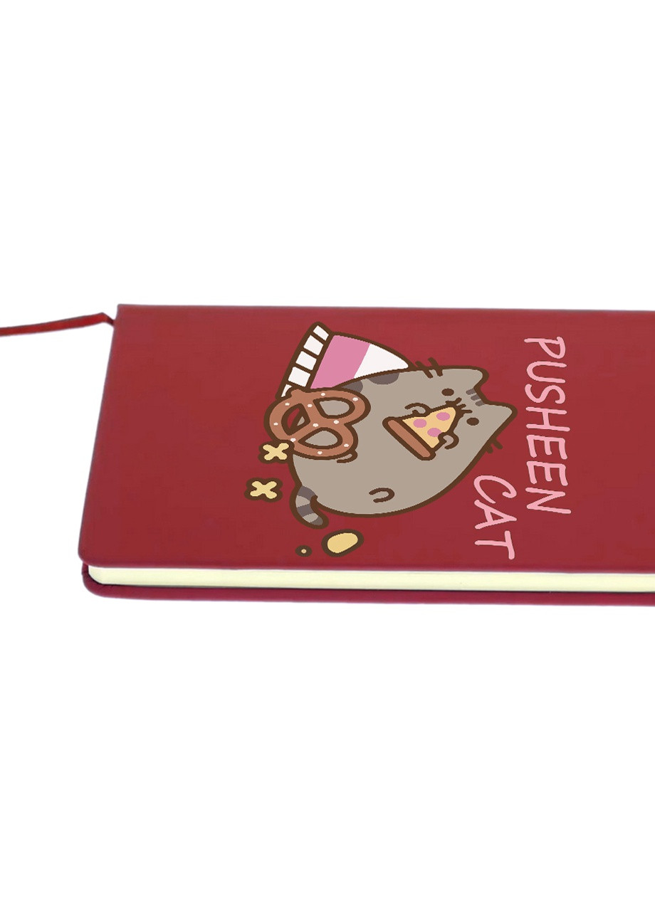 Блокнот А5 Кіт Пушин (Pusheen Cat) Червоний (92228-3347-RD) MobiPrint (257326131)