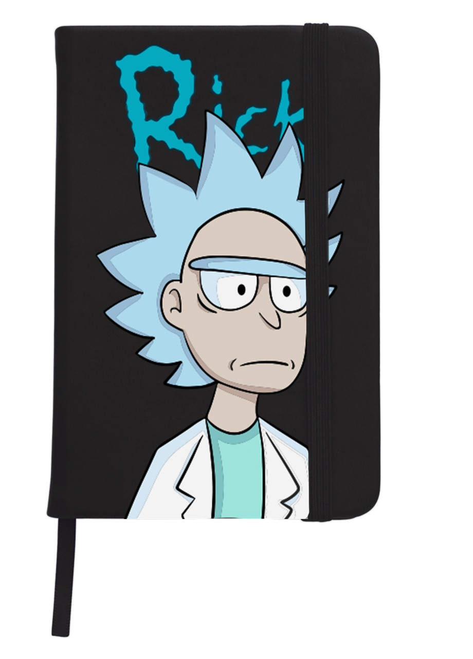 Блокнот А5 Рік Санчез Рік та Морті (Rick Sanchez Rick and Morty) Чорний (92228-2929-BK) MobiPrint (257326901)