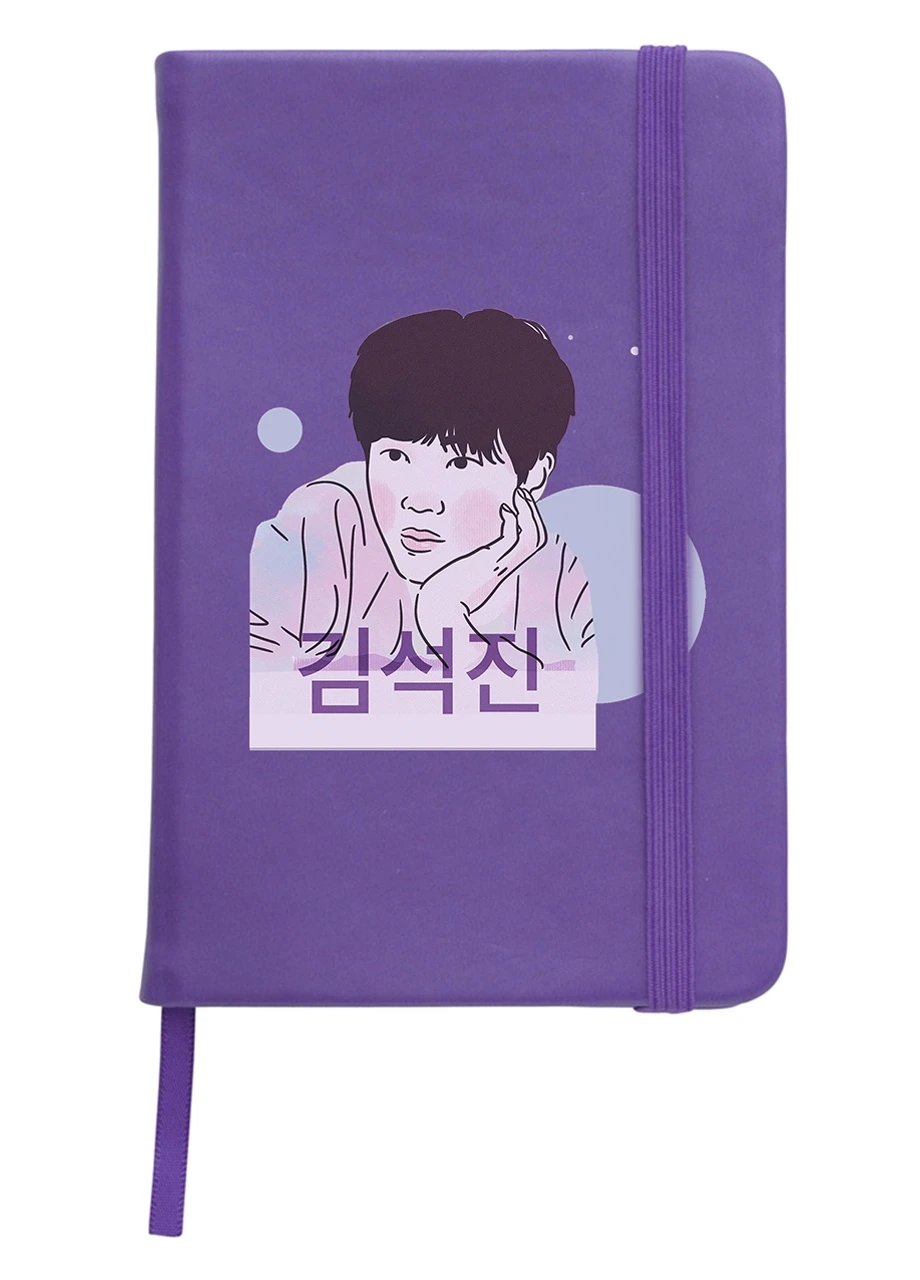 Блокнот А5 Кім Сокчін БТС ( Kim Seok Jin BTS) Фіолетовий (92228-3259-PU) MobiPrint (257323536)