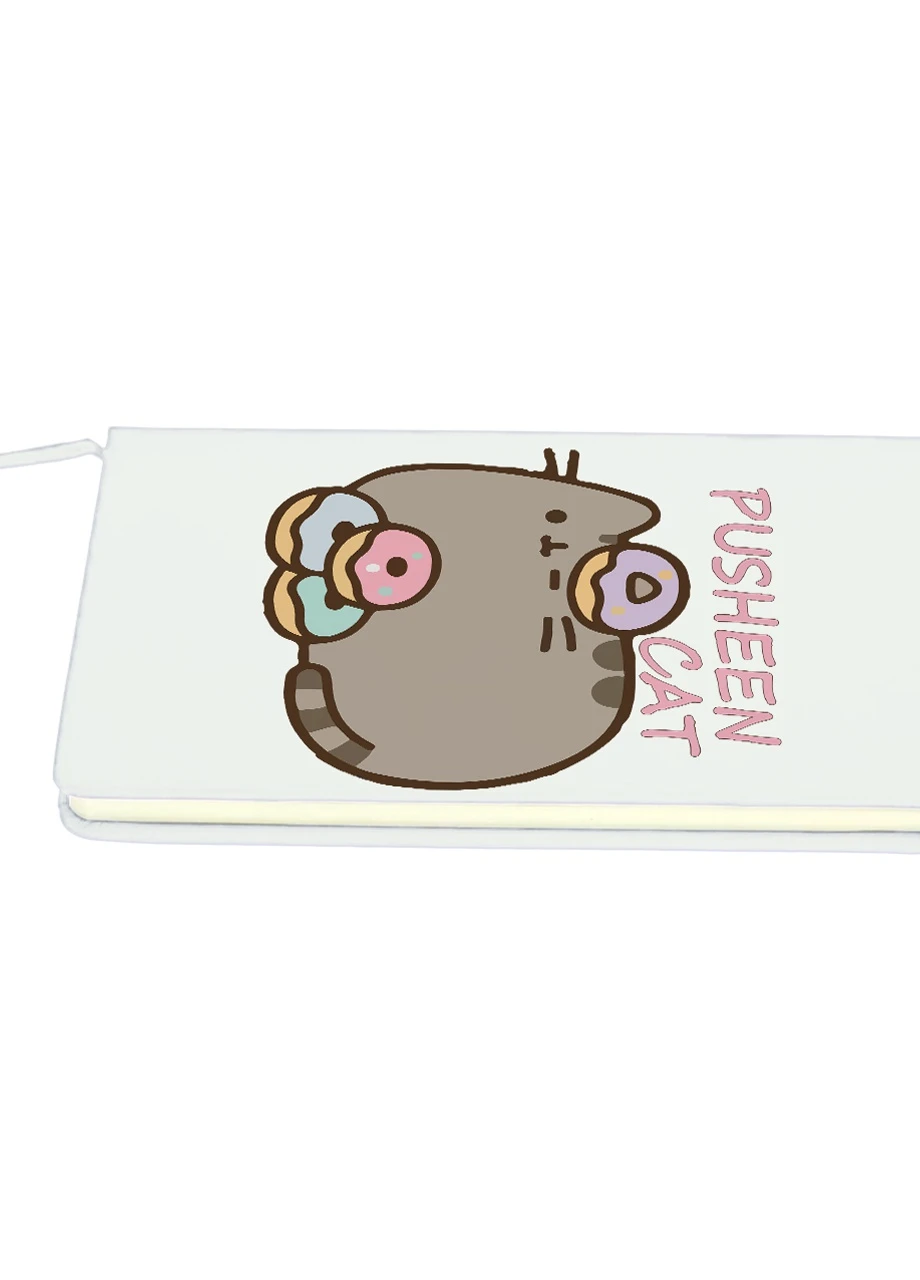 Блокнот А5 Кіт Пушин (Pusheen Cat) Білий (92228-3346-WT) MobiPrint (257325529)