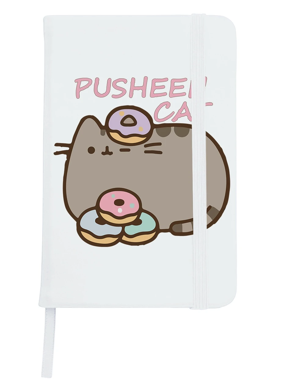 Блокнот А5 Кіт Пушин (Pusheen Cat) Білий (92228-3346-WT) MobiPrint (257325529)