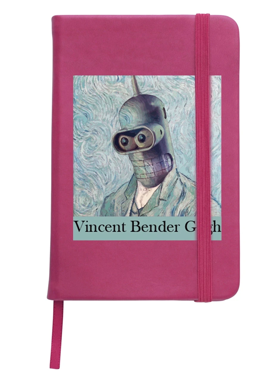 Блокнот А5 Вінсент Ван Гог Бендер (Vincent van Gogh Bender) Малиновий (92228-2956-FU) MobiPrint (257323644)