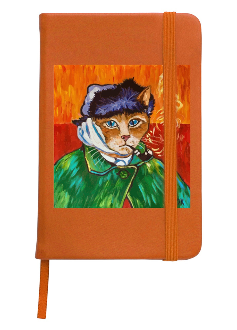 Блокнот А5 Кіт Вінсент Ван Гог (Vincent van Gogh Cat) Помаранчевий (92228-2958-OG) MobiPrint (257328911)