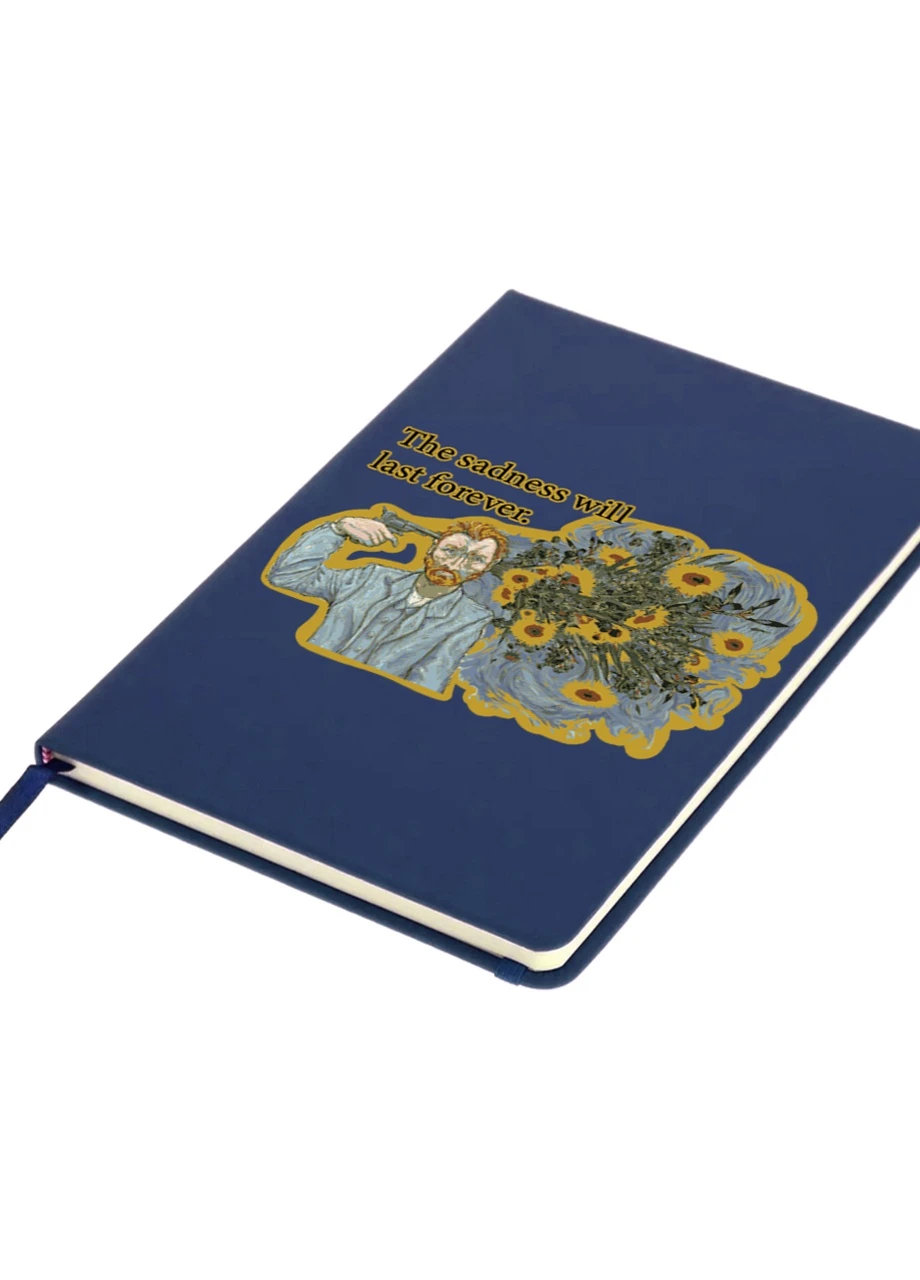 Блокнот А5 Вінсент Ван Гог (Vincent van Gogh) Темно-синій (92228-2955-NB) MobiPrint (257327514)
