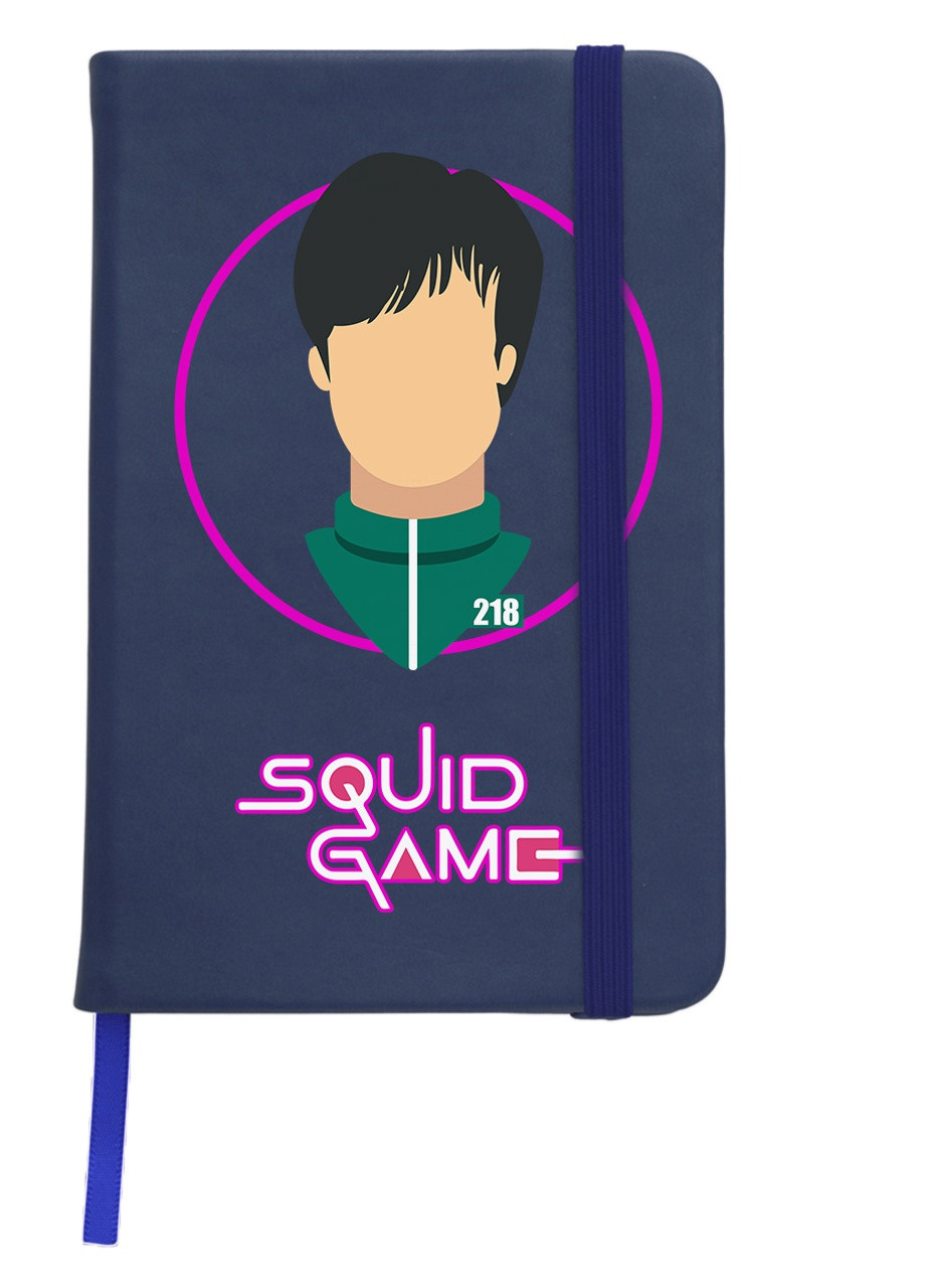 Блокнот А5 Парк Хае-су эс чо Санг-ву Игра в кальмара (Squid Game) Темно-синий (92228-3353-NB) MobiPrint (257327785)