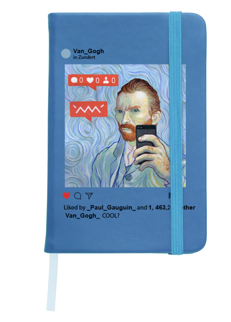 Блокнот А5 Инстаграм Винсент Ван Гог (Instagram Vincent van Gogh) Светло-голубой (92228-2951-SK) MobiPrint (257328375)