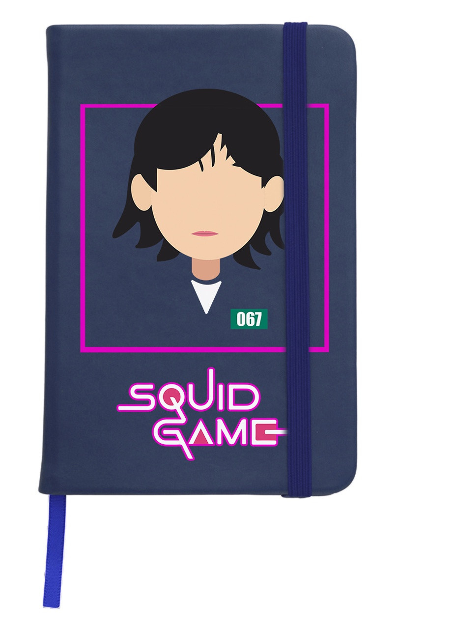 Блокнот А5 Чонхойон–Кан Сае-беок Игра в кальмара (Squid Game) Темно-синий (92228-3355-NB) MobiPrint (257326598)