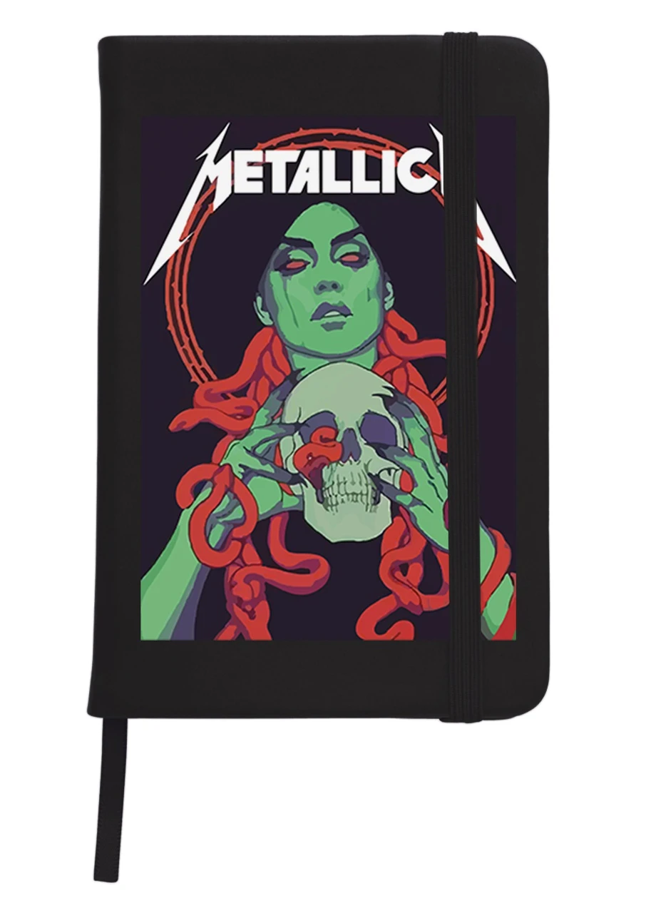 Блокнот А5 Металіка (Metallica) Чорний (92228-2983-BK) MobiPrint (257325921)