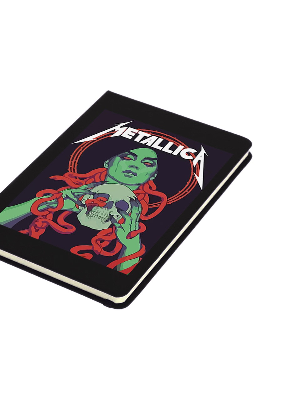 Блокнот А5 Металіка (Metallica) Чорний (92228-2983-BK) MobiPrint (257325921)
