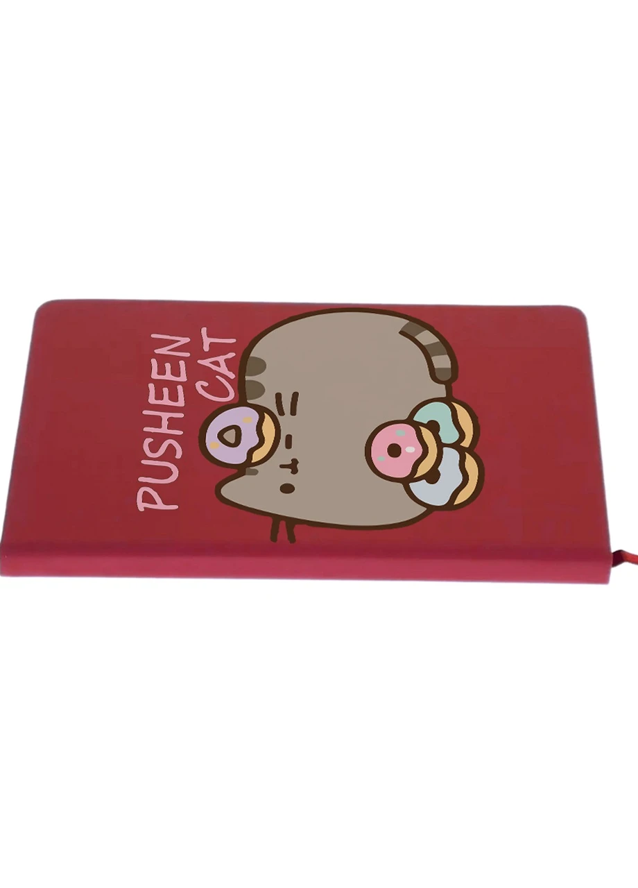 Блокнот А5 Кіт Пушин (Pusheen Cat) Червоний (92228-3346-RD) MobiPrint (257325301)
