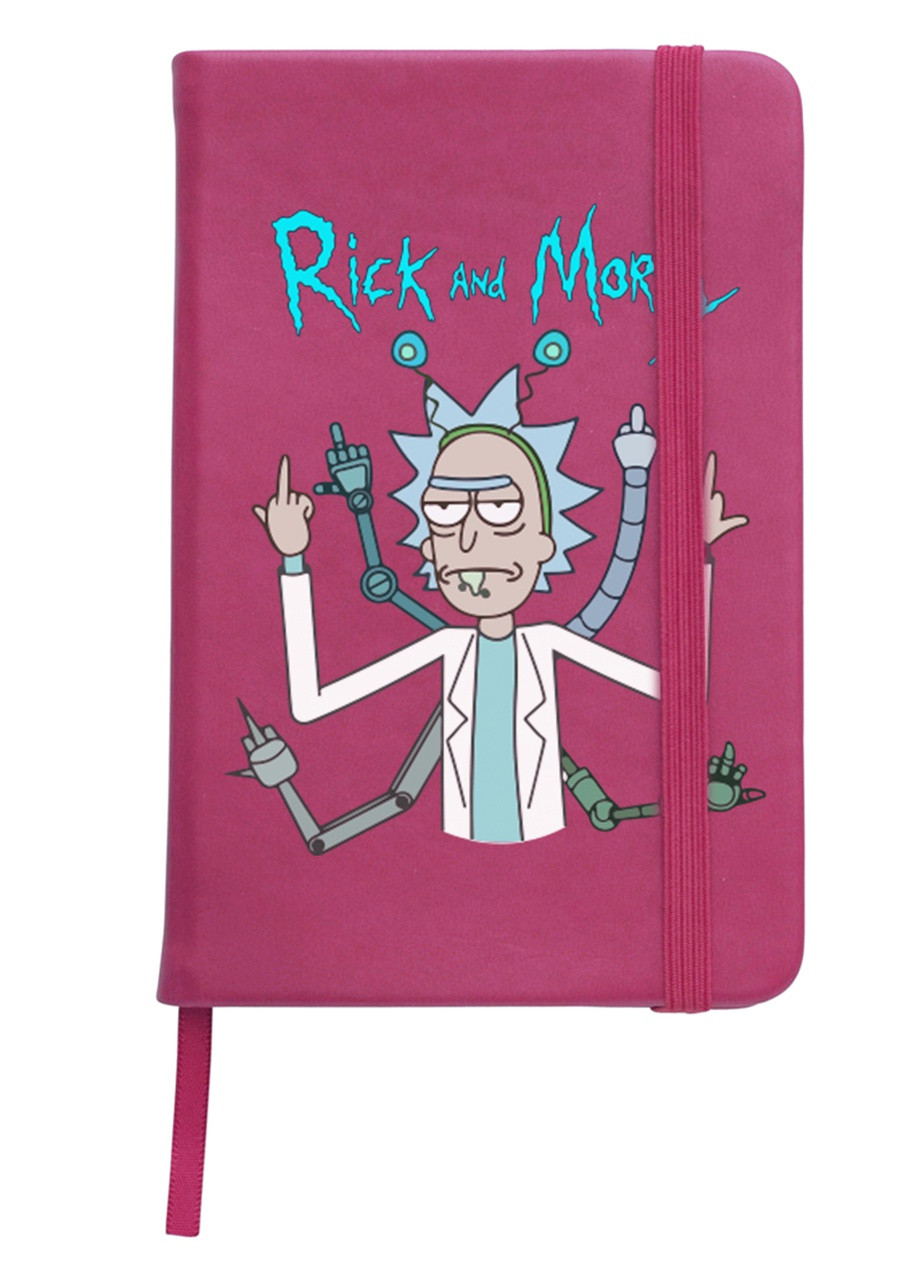 Блокнот А5 Рік Санчез Рік та Морті (Rick Sanchez Rick and Morty) Малиновий (92228-2948-FU) MobiPrint (257322355)