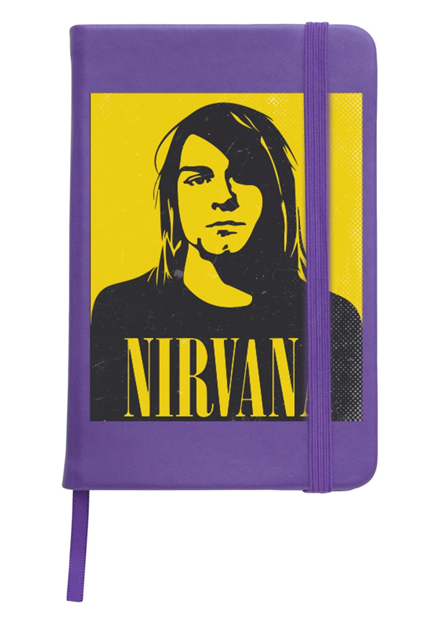 Блокнот А5 Курт Кобейн Нирвана (Kurt Cobain Nirvana) Фиолетовый (92228-2970-PU) MobiPrint (257321953)