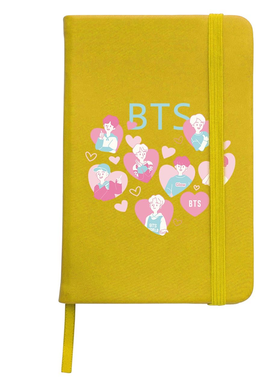 Блокнот А5 БТС (BTS) Желтый (92228-3263-SY) MobiPrint (257321366)