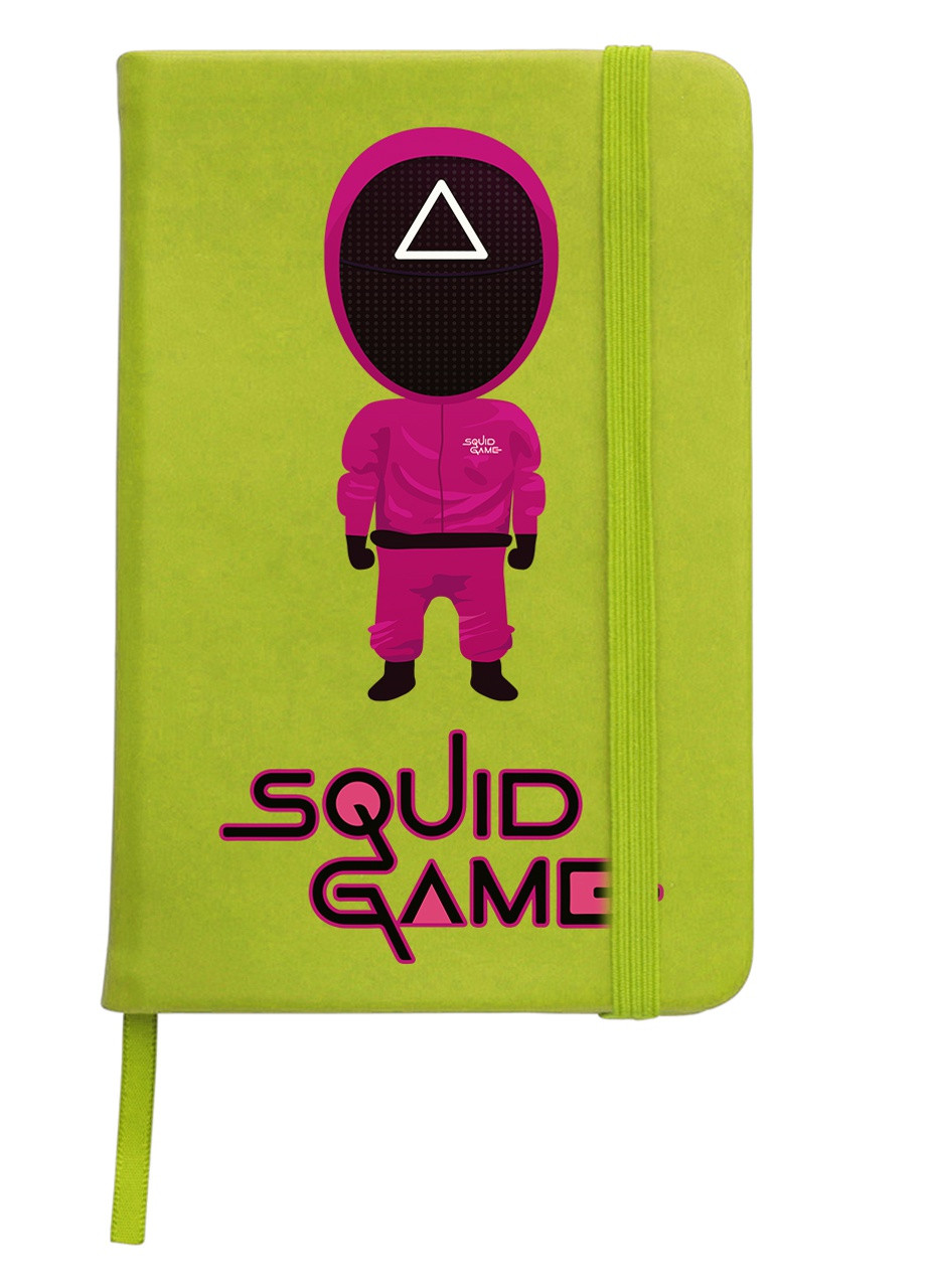 Блокнот А5 Треугольник Солдат Игра в кальмара (Squid Game) Салатовый (92228-3359-LM) MobiPrint (257327252)