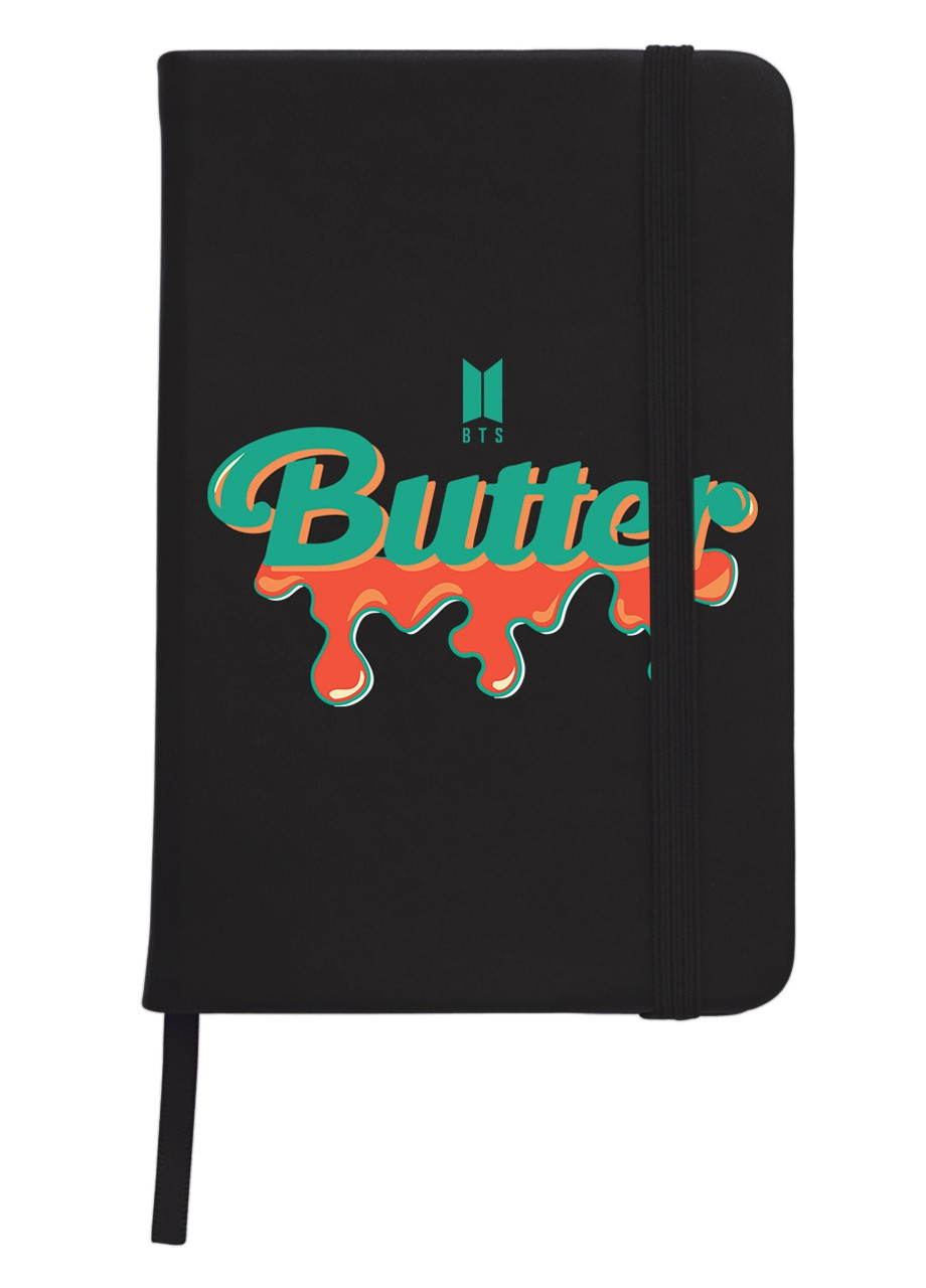Блокнот А5 Butter БТС (BTS) Черный (92228-3267-BK) MobiPrint (257321553)