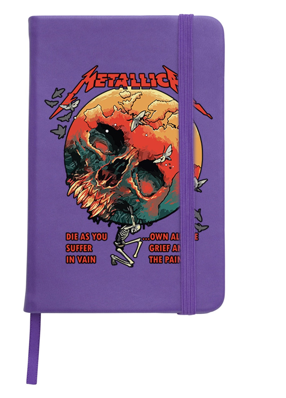 Блокнот А5 Металлика (Metallica) Фиолетовый (92228-2982-PU) MobiPrint (257329012)