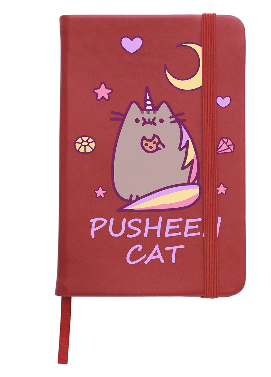 Блокнот А5 Кіт Пушин (Pusheen Cat) Червоний (92228-3349-RD) MobiPrint (257324716)