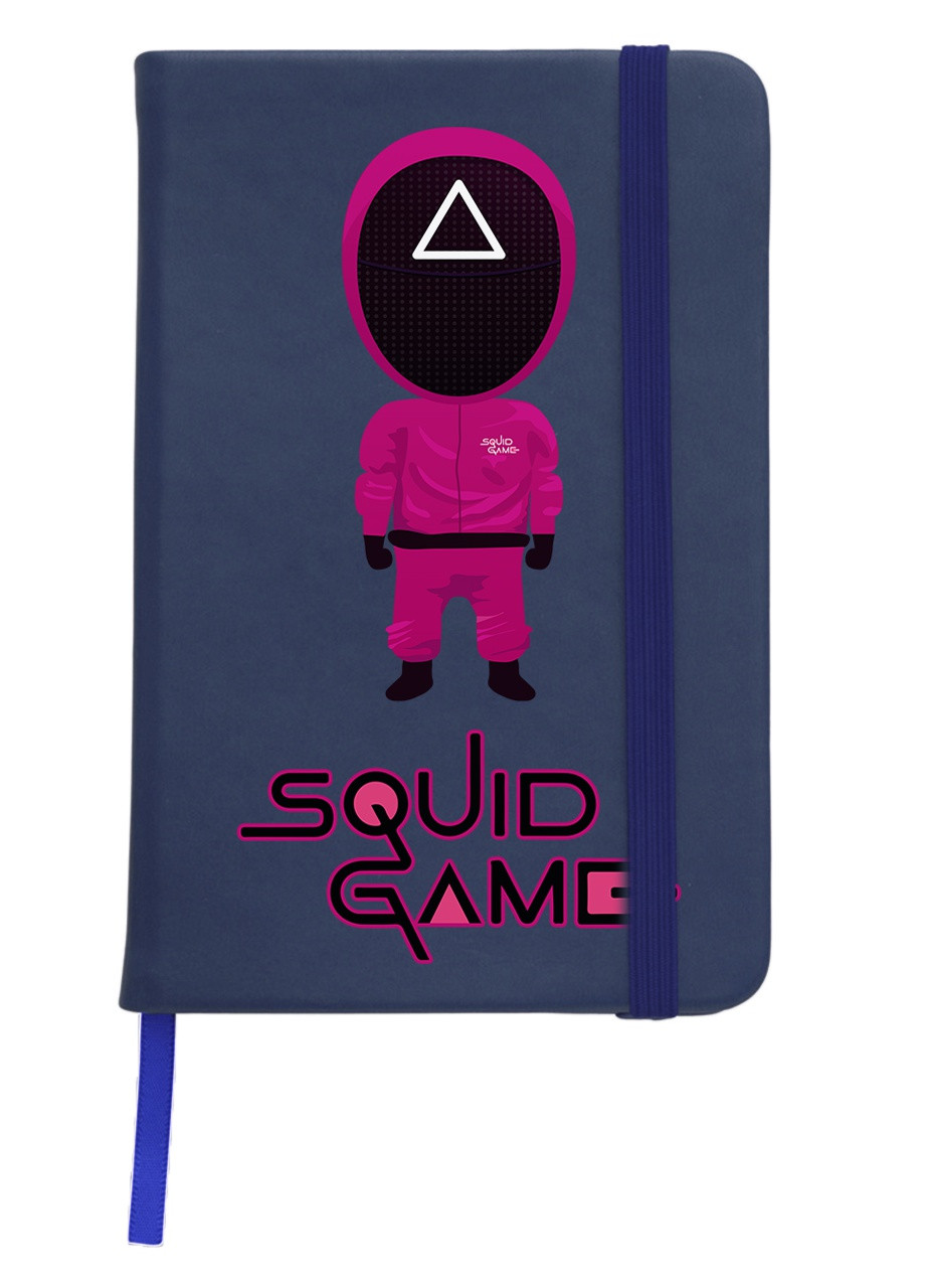 Блокнот А5 Треугольник Солдат Игра в кальмара (Squid Game) Темно-синий (92228-3359-NB) MobiPrint (257328644)