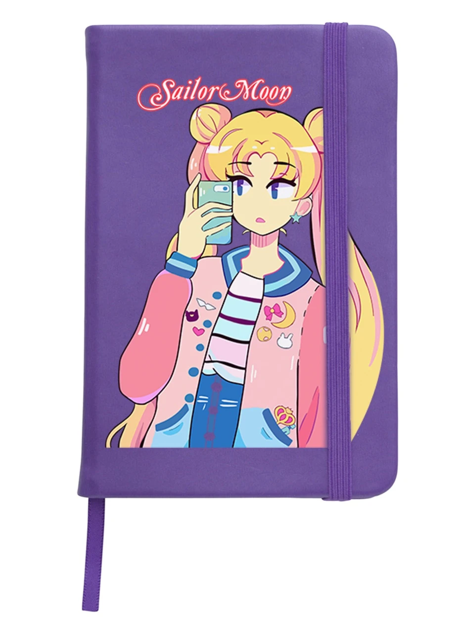 Блокнот А5 Сейлор Мун (Sailor Moon) Фиолетовый (92228-2924-PU) MobiPrint (257326209)