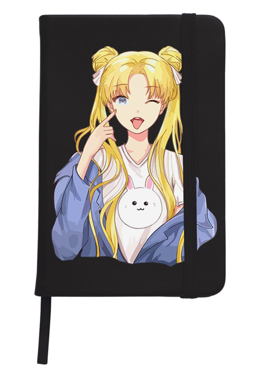 Блокнот А5 Сейлор Мун (Sailor Moon) Черный (92228-2925-BK) MobiPrint (257323349)