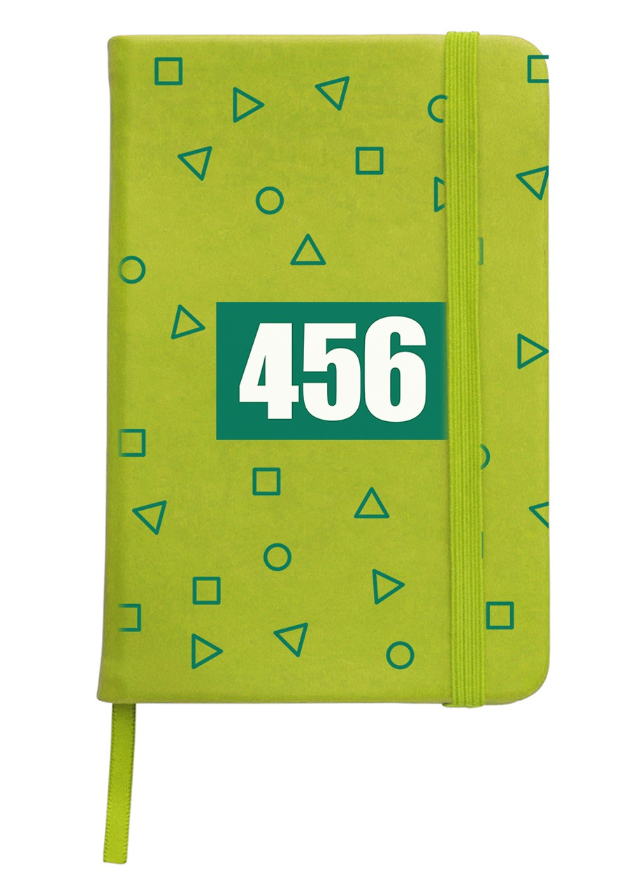 Блокнот А5 Номер 456 Ли Чжунг-Чжае Игра в кальмара (Squid Game) Салатовый (92228-3362-LM) MobiPrint (257323551)