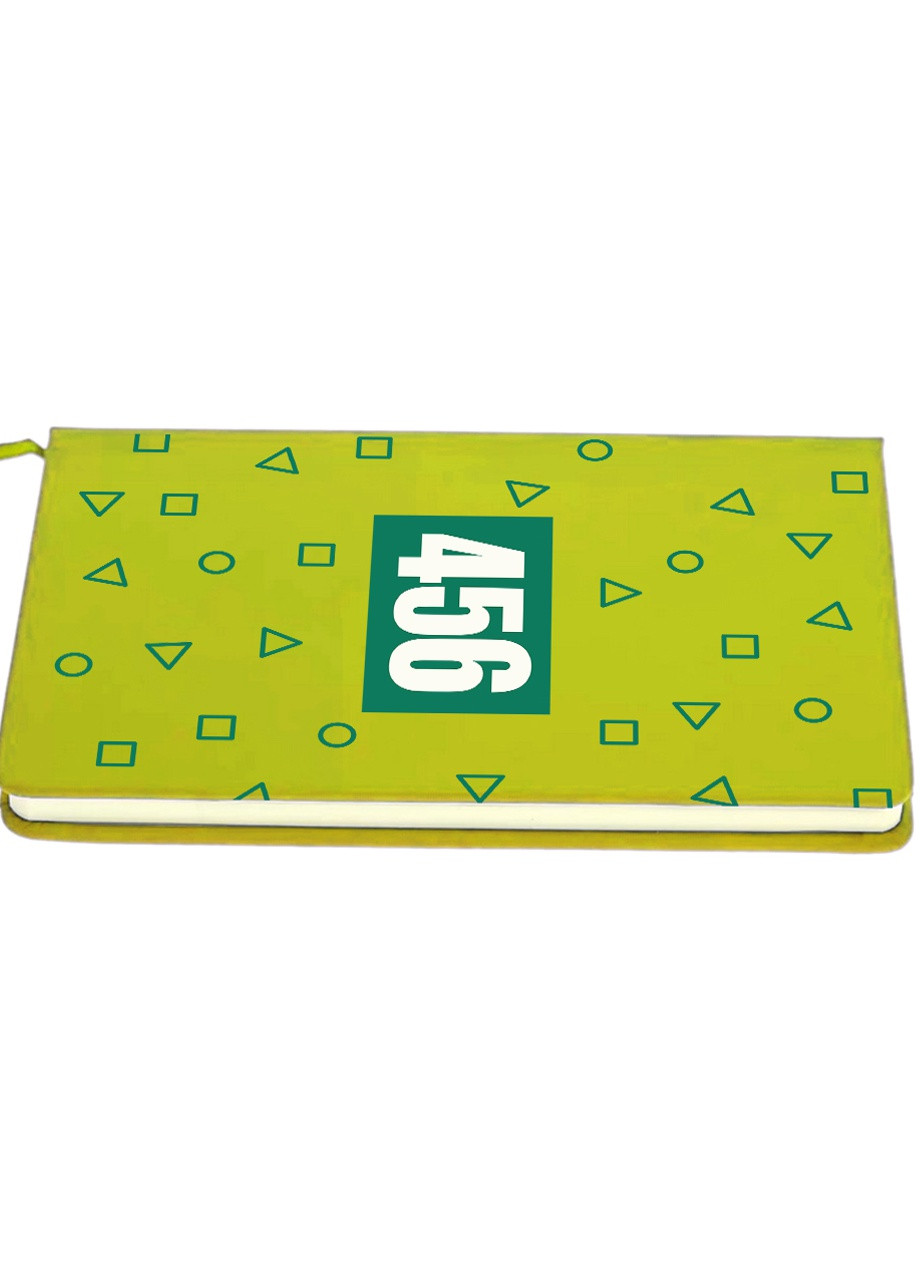 Блокнот А5 Номер 456 Ли Чжунг-Чжае Игра в кальмара (Squid Game) Салатовый (92228-3362-LM) MobiPrint (257323551)