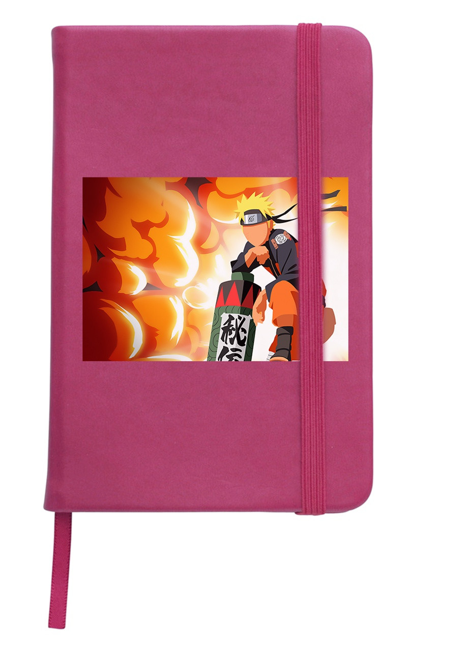 Блокнот А5 Наруто Узумаки (Naruto Uzumaki) Малиновый (92228-3112-FU) MobiPrint (257327094)