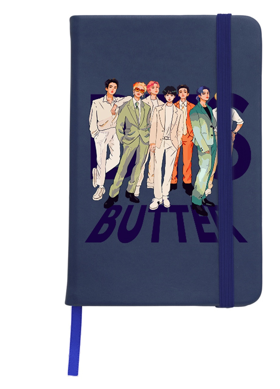 Блокнот А5 БТС (BTS) Темно-синий (92228-3271-NB) MobiPrint (257321588)