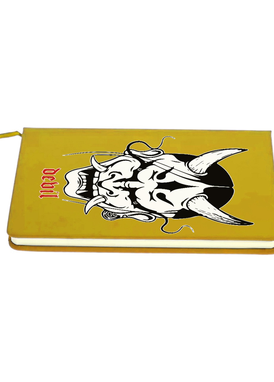Блокнот А5 Японська маска демона (Japanese demon mask) Жовтий (92228-3328-SY) MobiPrint (257328669)